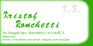 kristof ronchetti business card